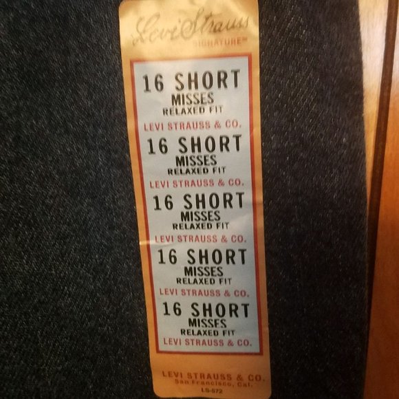 Levi Strauss Signature Jeans Misses sz 16 Short B3 - Picture 2 of 7